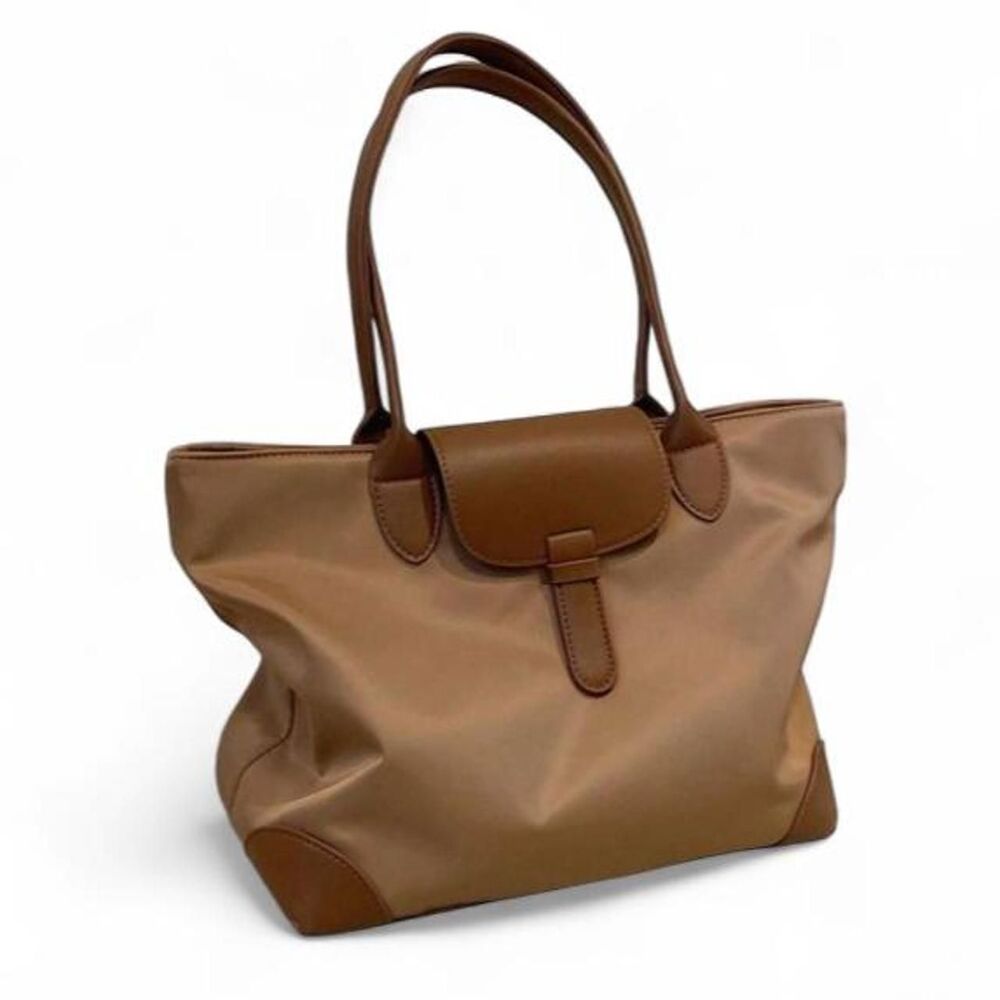 Brown Canvas Tote Bag | Large Shoulder Bag